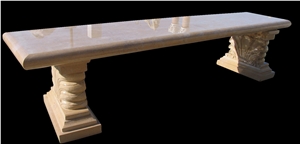 Beige Limestone Handcarved Benches,Beige Limestone Tables