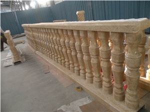 Beige Marble Handcarved Balustrades