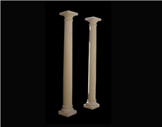 Beige Marble Handcarved Building Columns, Western Style Pillars