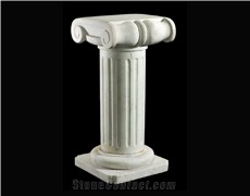 Beige Marble Handcarved Building Columns, Western Style Pillars