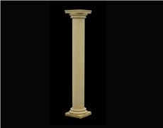 Beige Marble Handcarved Sculptured Building Pillars, Roman Columns
