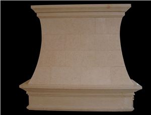 Beige Marble Kitchen Hood Solid Stone Range Hood