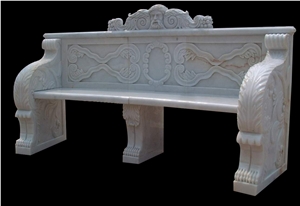 Bench and Table/Stone Furniture/White Marble Handcarved /Western Style