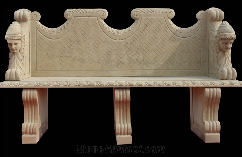 Bench and Table/Stone Furniture/White Marble Handcarved /Western Style