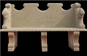 Bench and Table/Stone Furniture/White Marble Handcarved /Western Style