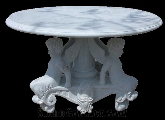 Bench and Table/Stone Furniture/White Marble Handcarved /Western Style