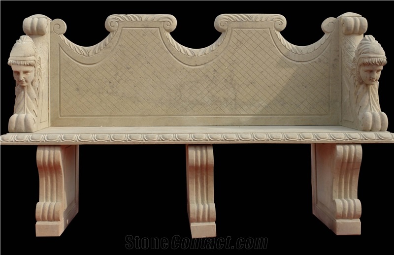 Bench and Table/Stone Outdoor Furniture