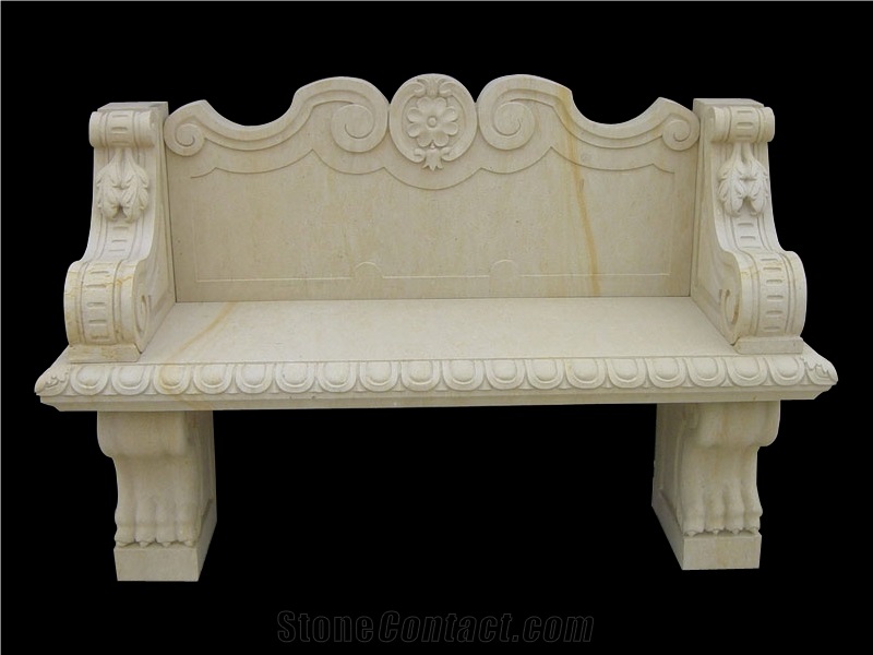 Bench Table Marble Stone Sculpture Handcarved Indoor Outdoor