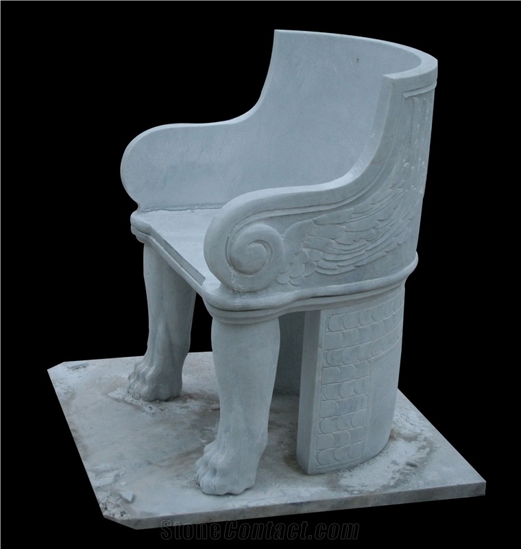 Bench Table Marble Stone Sculpture Handcarved Indoor Outdoor
