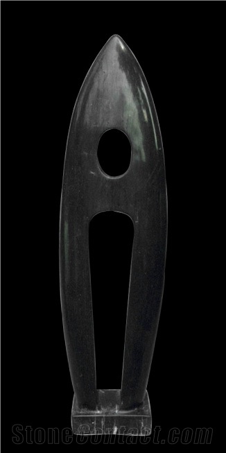 Black Marble Handcarvd Sculptures, Western Abstract Art Sculptures