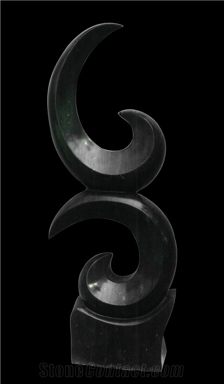 Black Marble Handcarvd Sculptures, Western Abstract Art Sculptures