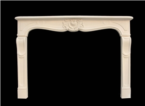 Cream Bello Limestone Fireplace Mantel