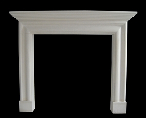 Cream Bello Limestone Fireplace Mantel