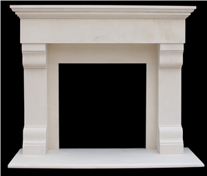 Cream Bello Limestone Fireplace Mantels