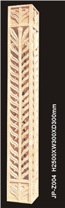 Customized Beige Sandstone Column,Landscaping Pillars
