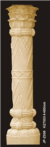 Customized Beige Sandstone Column,Landscaping Pillars