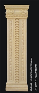 Customized Beige Sandstone Column,Landscaping Pillars