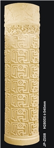 Customized Beige Sandstone Column,Landscaping Pillars