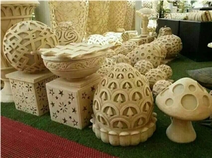 Customized Beige Sandstone Lamps,Sandstone Lanterns