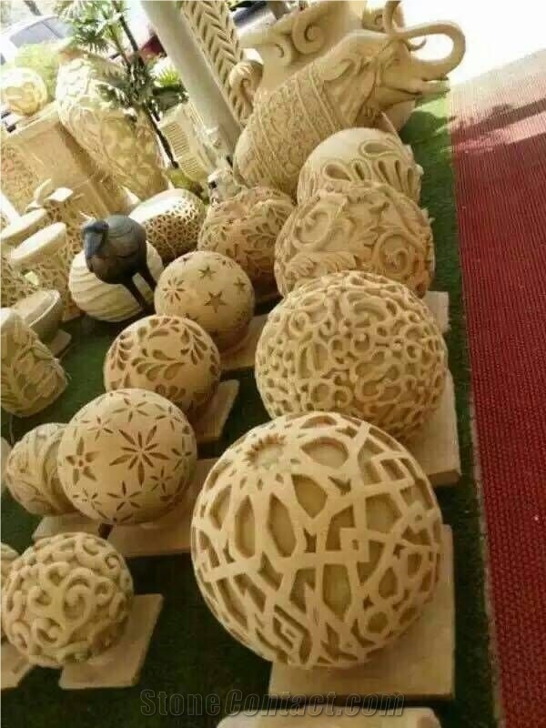Customized Beige Sandstone Lamps,Sandstone Lanterns