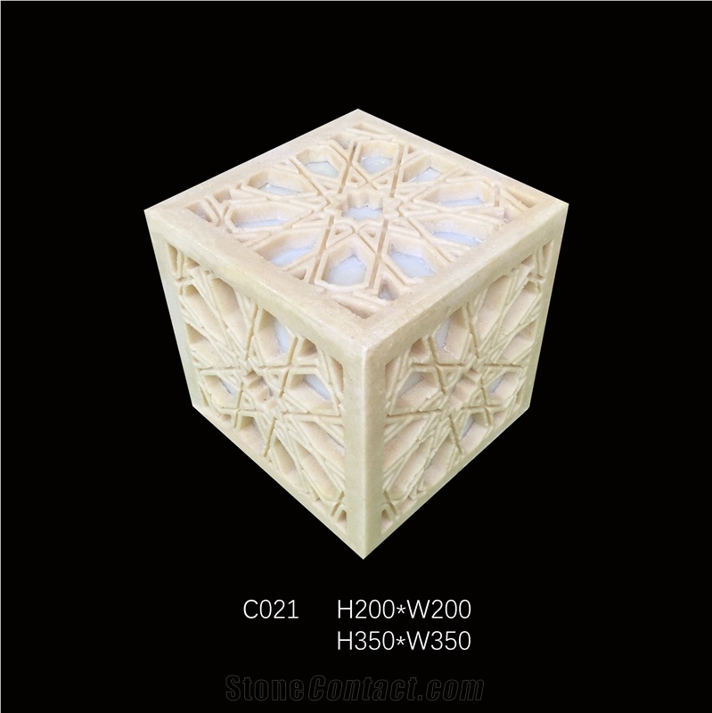 Customized Beige Sandstone Lamps,Sandstone Lanterns