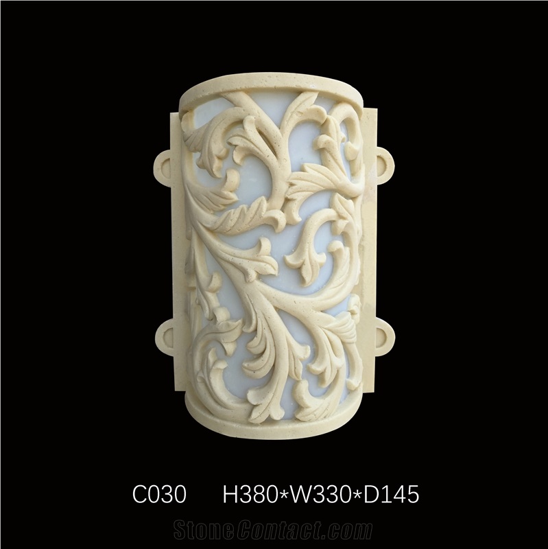 Customized Beige Sandstone Lamps,Sandstone Lanterns