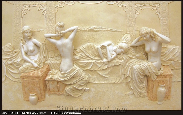 Customized Beige Sandstone Panels Relieves,Sandstone High Relief Carving