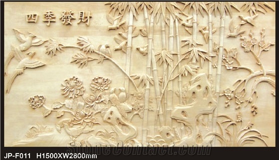 Customized Beige Sandstone Panels Relieves,Sandstone High Relief Carving
