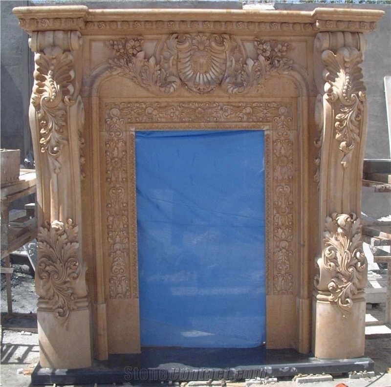 Door Surroundmarble Stone Handcarved Mante Column Marble