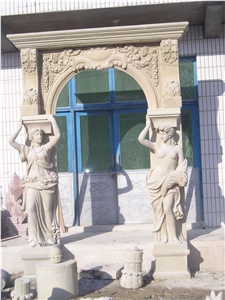Door Surroundmarble Stone Handcarved Mante Column Marble