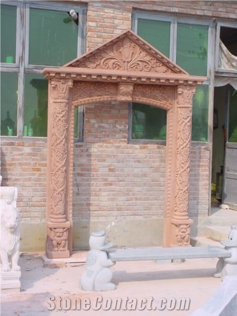 Door Surroundmarble Stone Handcarved Mante Column Marble