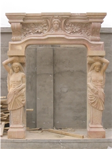 Door Surroundmarble Stone Handcarved Mantel Column Marble