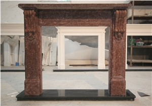 Fangshan White Marble Fireplace Mantels Hearths