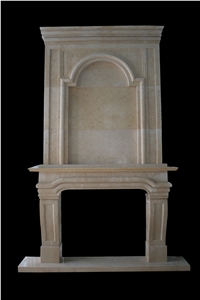 Fireplace Marble Stone Handcarved Mantel Indoor Outdoor Mode