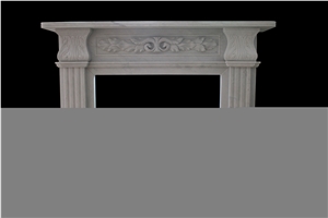 Fireplace Marble Stone Sculpture Handcarved Mantel Indoor Outdoor Mod