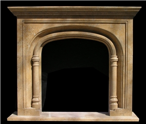 Fireplace Marble Stone Sculpture Handcarved Mantel Indoor Outdoor Mod