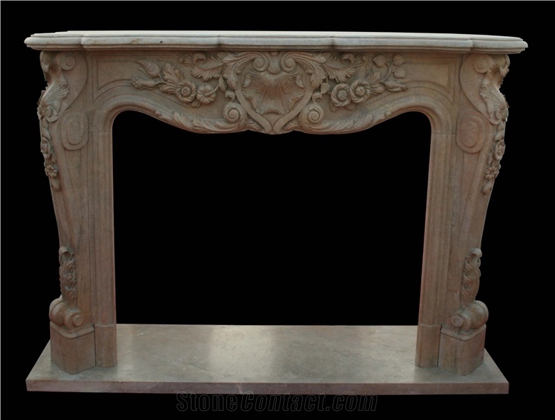 Fireplace Marble Stone Sculpture Handcarved Mantel Indoor Outdoor Mod