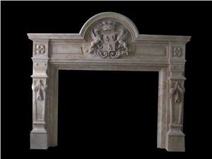 Fireplace Marble Stone Sculpture Handcarved Mantel Indoor Outdoor Mod