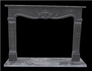 Fireplace Marble Stone Sculpture Handcarved Mantel Indoor Outdoor Mod