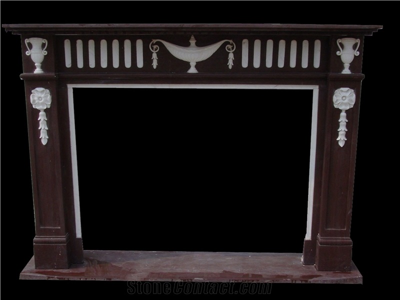 Fireplace Marble Stone Sculpture Handcarved Mantel Indoor Outdoor Mod