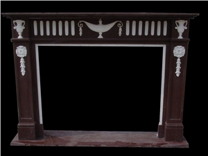 Fireplace Marble Stone Sculpture Handcarved Mantel Indoor Outdoor Mod