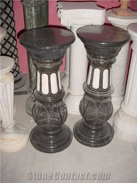 Flower Table Bench Vase Marble Stone Fireplace Sculpture Handcarved