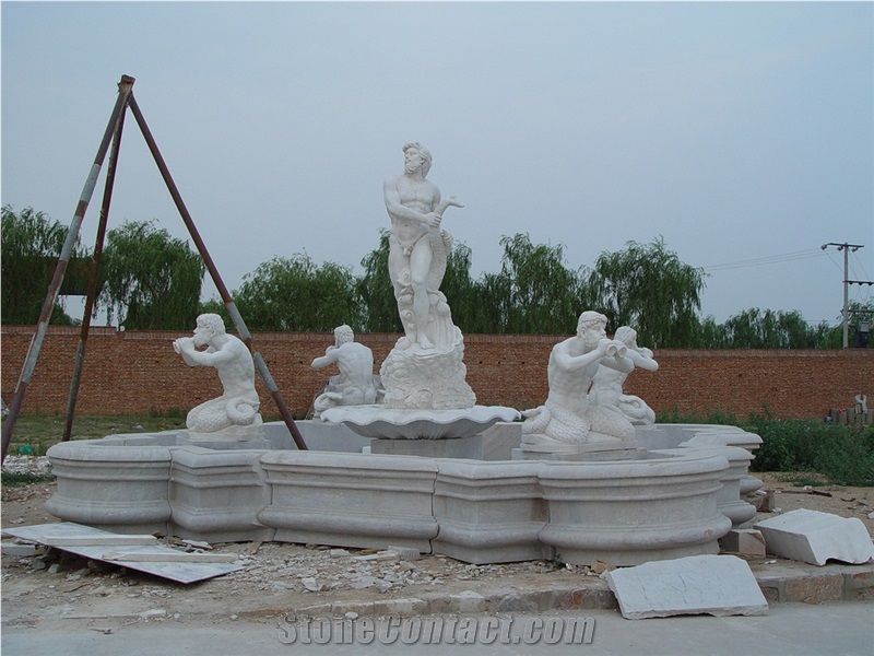 Fountain Marble Stone Waterfall Handcarved Sculpture