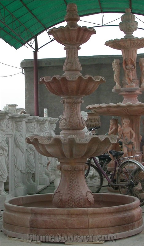 Fountain Marble Stone Waterfall Handcarved Sculpture