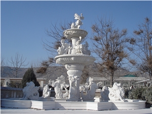 Fountain Marble Stone Waterfall Handcarved Sculpture