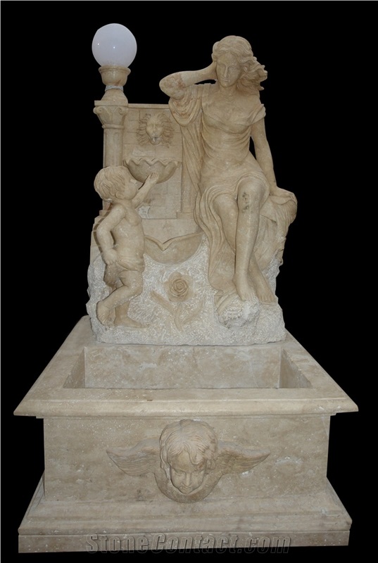 Fountain Marble Stone Waterfall Handcarved Sculpture