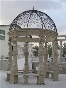 Gazebo Table Bench Vase Marble Stone Fireplace Sculpture Handcarved