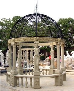 Gazebo Table Bench Vase Marble Stone Fireplace Sculpture Handcarved