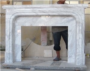 Greek Volakes Marble Fireplace Mantel Hearth