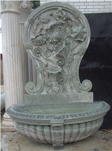 Green Marble Handcarved Garden Fountain, Western Sculptured Fountains